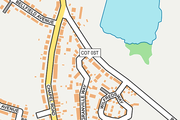 CO7 0ST map - OS OpenMap – Local (Ordnance Survey)