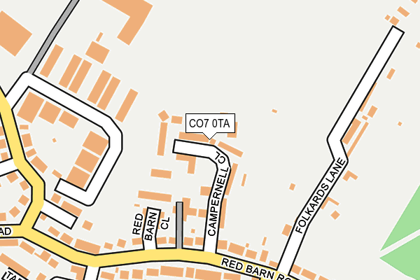 CO7 0TA map - OS OpenMap – Local (Ordnance Survey)