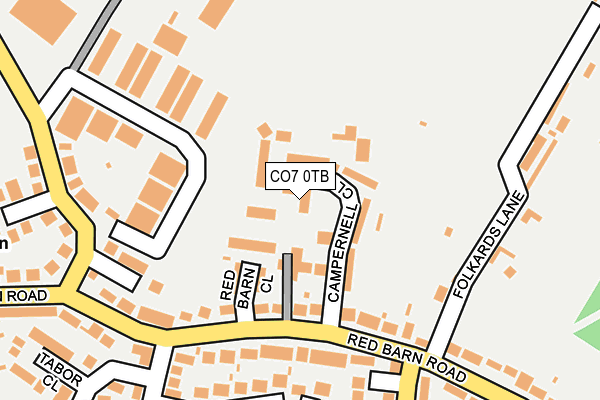CO7 0TB map - OS OpenMap – Local (Ordnance Survey)