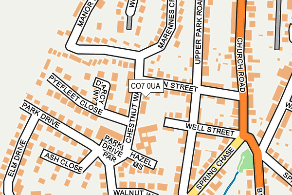 CO7 0UA map - OS OpenMap – Local (Ordnance Survey)