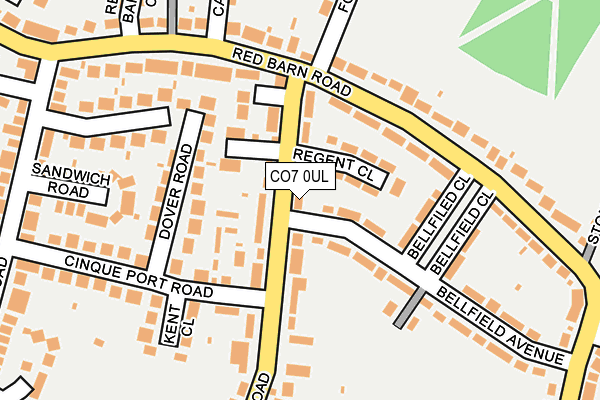 CO7 0UL map - OS OpenMap – Local (Ordnance Survey)