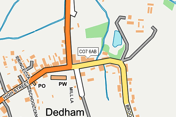 CO7 6AB map - OS OpenMap – Local (Ordnance Survey)