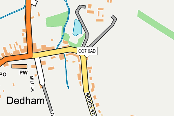 CO7 6AD map - OS OpenMap – Local (Ordnance Survey)