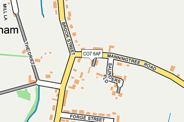 CO7 6AF map - OS OpenMap – Local (Ordnance Survey)