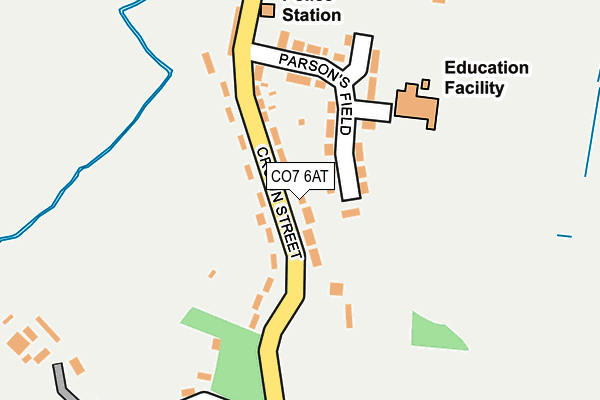 CO7 6AT map - OS OpenMap – Local (Ordnance Survey)