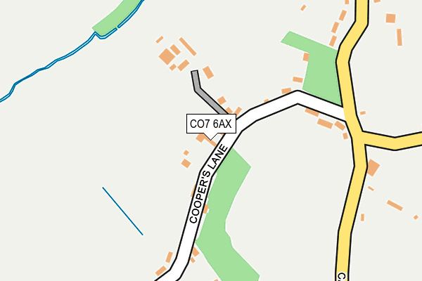 CO7 6AX map - OS OpenMap – Local (Ordnance Survey)