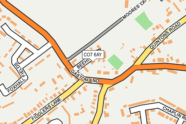 CO7 6AY map - OS OpenMap – Local (Ordnance Survey)