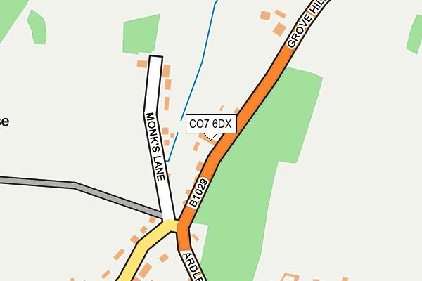 CO7 6DX map - OS OpenMap – Local (Ordnance Survey)