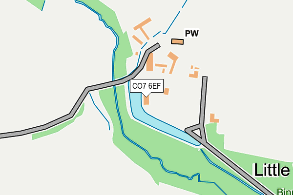 CO7 6EF map - OS OpenMap – Local (Ordnance Survey)