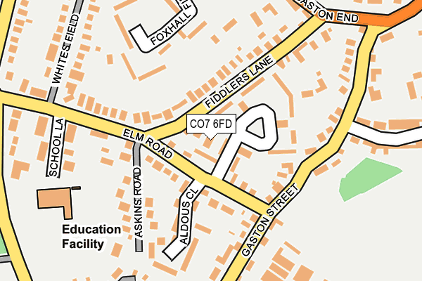 CO7 6FD map - OS OpenMap – Local (Ordnance Survey)