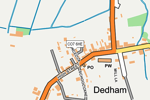 CO7 6HE map - OS OpenMap – Local (Ordnance Survey)