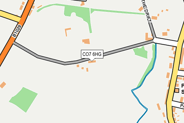 CO7 6HG map - OS OpenMap – Local (Ordnance Survey)