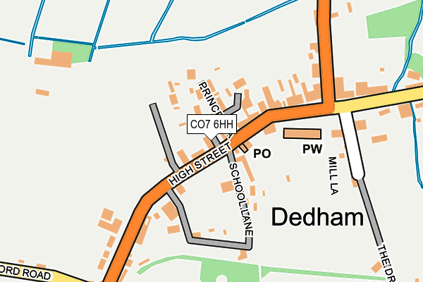 CO7 6HH map - OS OpenMap – Local (Ordnance Survey)