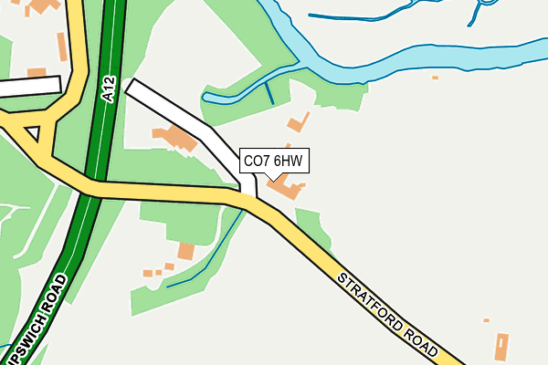 CO7 6HW map - OS OpenMap – Local (Ordnance Survey)