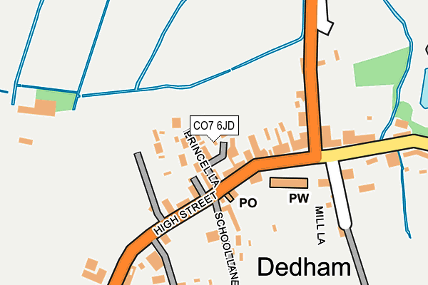 CO7 6JD map - OS OpenMap – Local (Ordnance Survey)