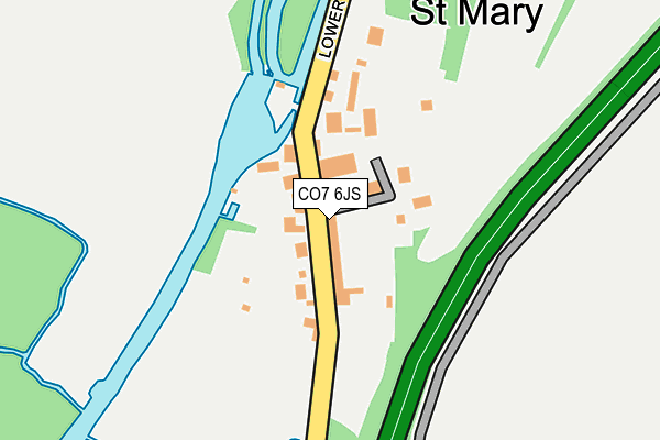 CO7 6JS map - OS OpenMap – Local (Ordnance Survey)