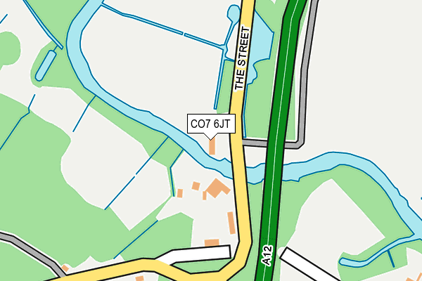 CO7 6JT map - OS OpenMap – Local (Ordnance Survey)