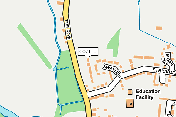 CO7 6JU map - OS OpenMap – Local (Ordnance Survey)