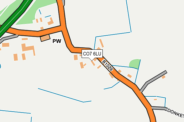 CO7 6LU map - OS OpenMap – Local (Ordnance Survey)