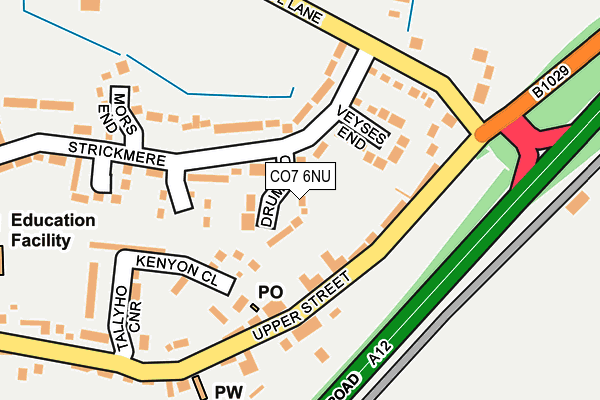 CO7 6NU map - OS OpenMap – Local (Ordnance Survey)