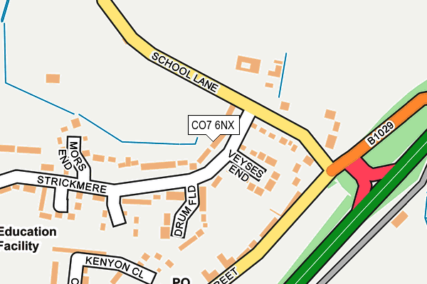 CO7 6NX map - OS OpenMap – Local (Ordnance Survey)