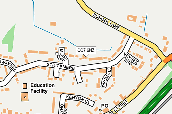 CO7 6NZ map - OS OpenMap – Local (Ordnance Survey)