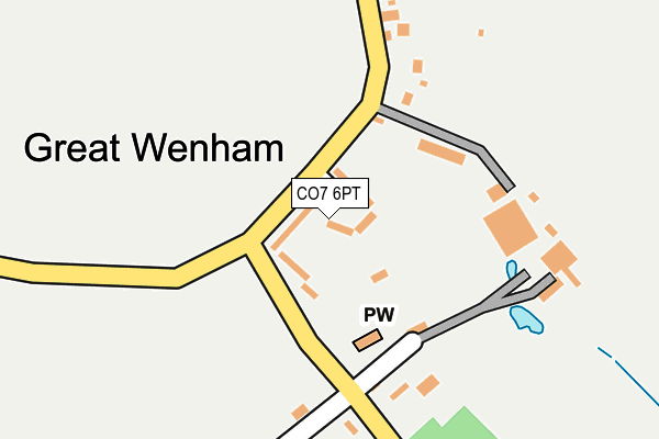 CO7 6PT map - OS OpenMap – Local (Ordnance Survey)