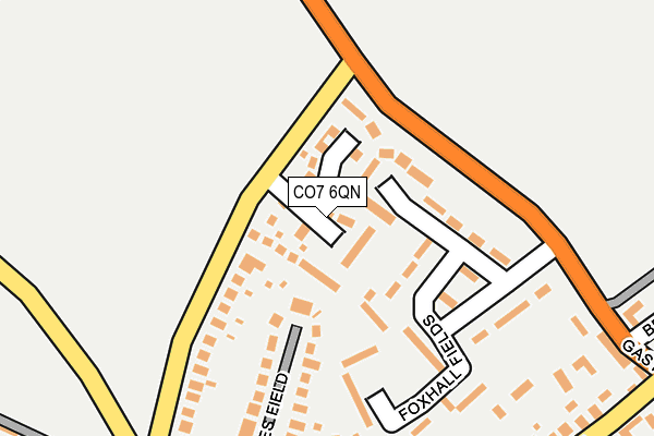 CO7 6QN map - OS OpenMap – Local (Ordnance Survey)