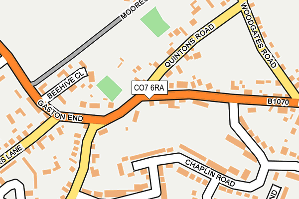 CO7 6RA map - OS OpenMap – Local (Ordnance Survey)