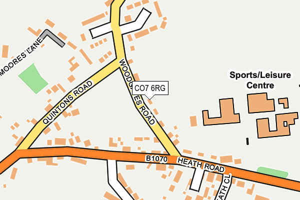 CO7 6RG map - OS OpenMap – Local (Ordnance Survey)