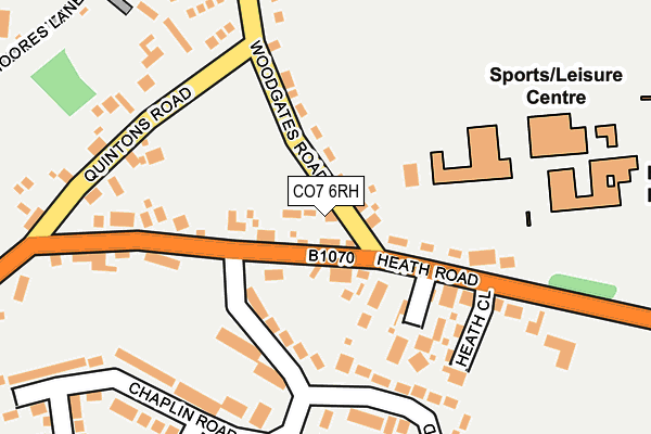 CO7 6RH map - OS OpenMap – Local (Ordnance Survey)