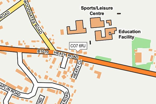 CO7 6RJ map - OS OpenMap – Local (Ordnance Survey)