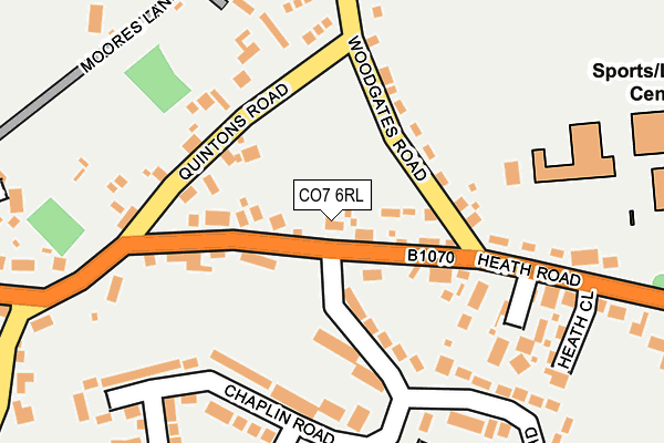 CO7 6RL map - OS OpenMap – Local (Ordnance Survey)