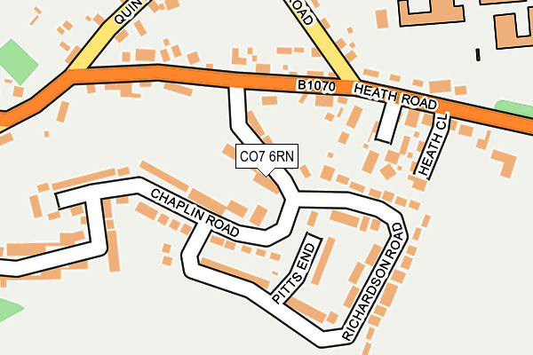 CO7 6RN map - OS OpenMap – Local (Ordnance Survey)