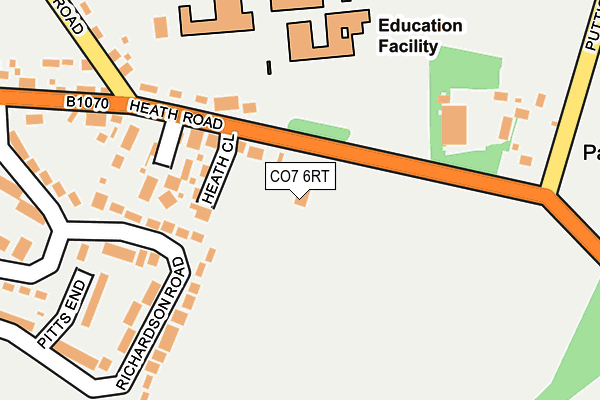 CO7 6RT map - OS OpenMap – Local (Ordnance Survey)