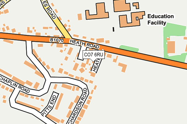 CO7 6RU map - OS OpenMap – Local (Ordnance Survey)