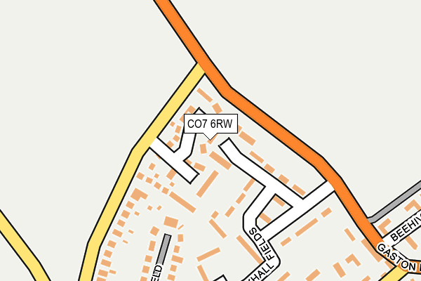 CO7 6RW map - OS OpenMap – Local (Ordnance Survey)