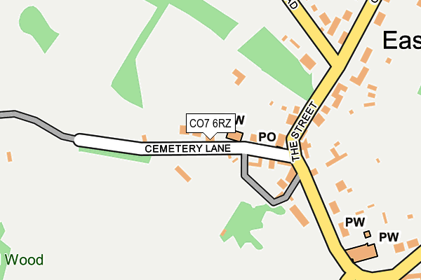 CO7 6RZ map - OS OpenMap – Local (Ordnance Survey)