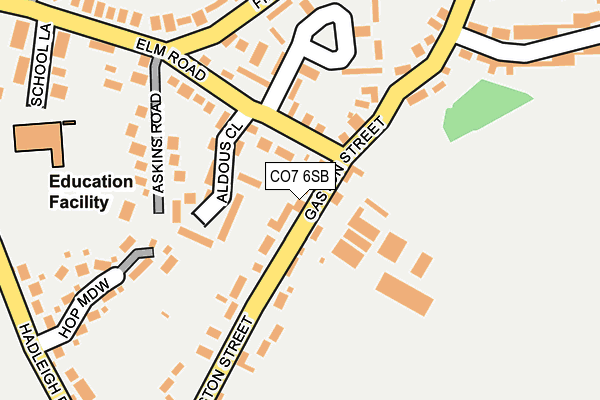 CO7 6SB map - OS OpenMap – Local (Ordnance Survey)