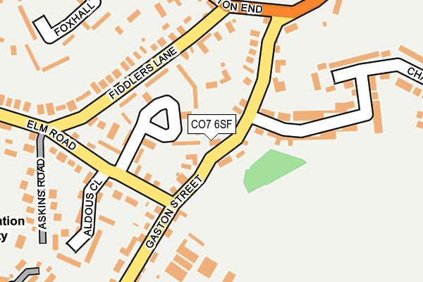 CO7 6SF map - OS OpenMap – Local (Ordnance Survey)