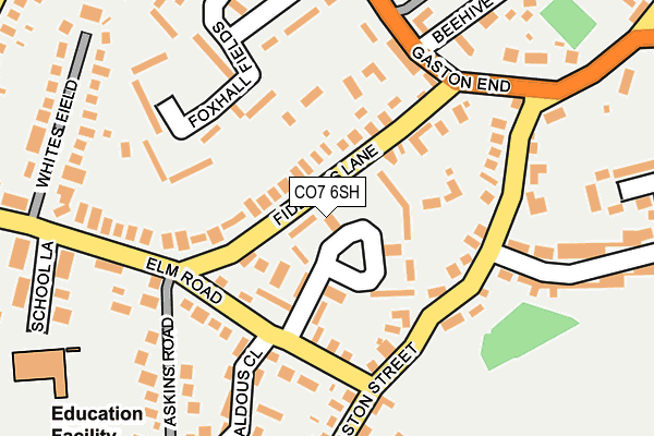 CO7 6SH map - OS OpenMap – Local (Ordnance Survey)