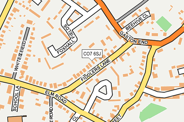 CO7 6SJ map - OS OpenMap – Local (Ordnance Survey)
