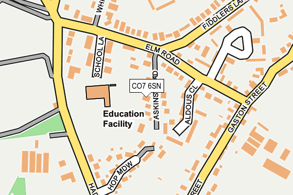 CO7 6SN map - OS OpenMap – Local (Ordnance Survey)