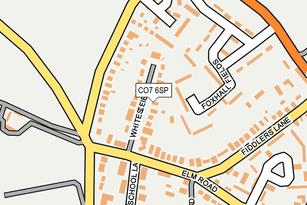 CO7 6SP map - OS OpenMap – Local (Ordnance Survey)