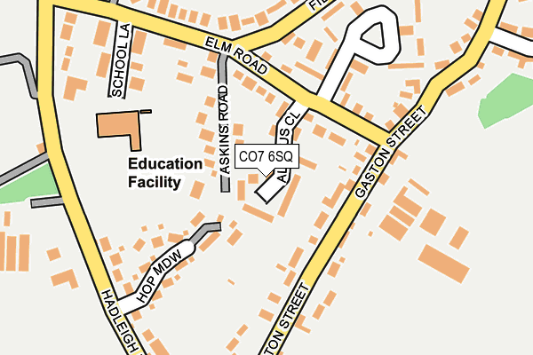 CO7 6SQ map - OS OpenMap – Local (Ordnance Survey)