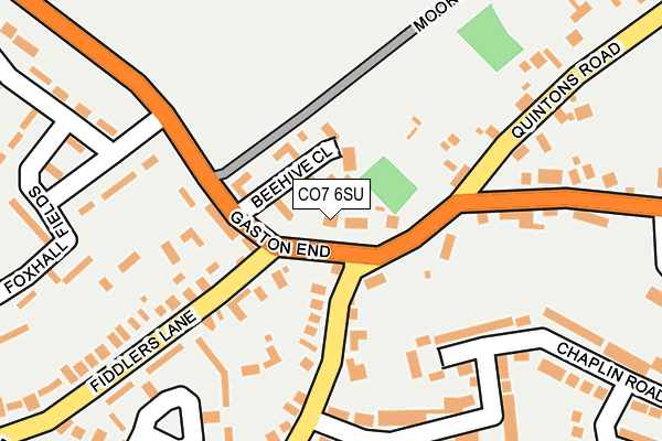 CO7 6SU map - OS OpenMap – Local (Ordnance Survey)