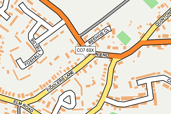 CO7 6SX map - OS OpenMap – Local (Ordnance Survey)