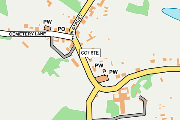 CO7 6TE map - OS OpenMap – Local (Ordnance Survey)