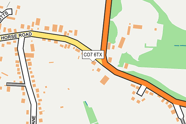 CO7 6TX map - OS OpenMap – Local (Ordnance Survey)