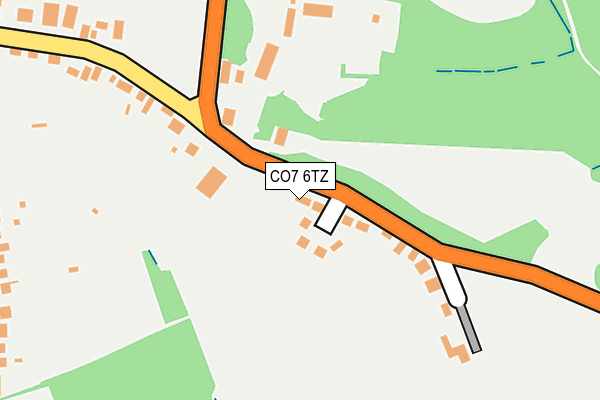 CO7 6TZ map - OS OpenMap – Local (Ordnance Survey)